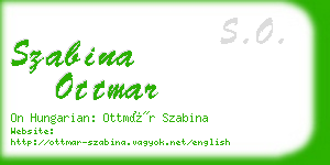 szabina ottmar business card